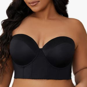 Longline Strapless Bra Full Coverage Corset Bra Hide Back Fat